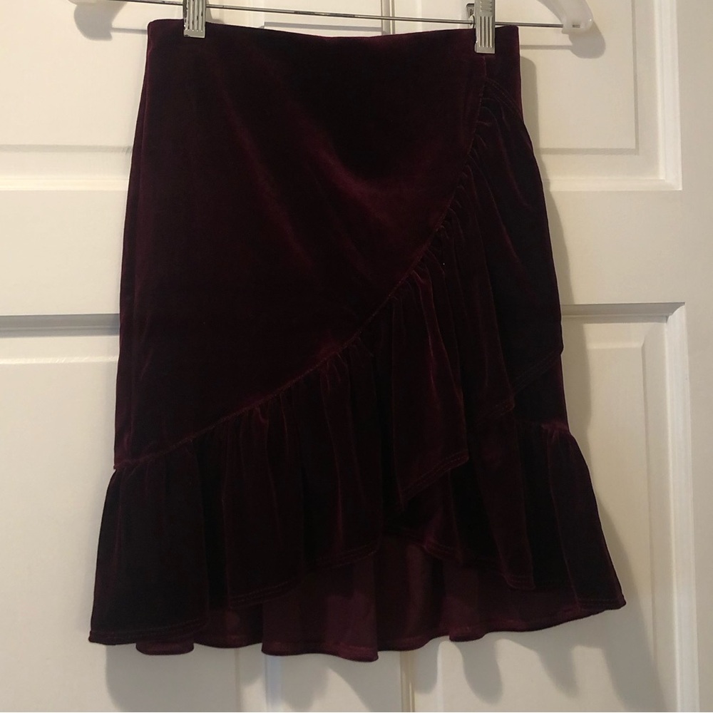 Urban Outfitters Velvet Ruffle Skirt - Picture 3 of 9
